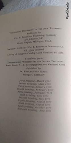 Theological Dictionary of the New Testament 10-vol set by Gerhard Kittel