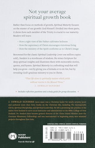 Spiritual Maturity: Principles of Spiritual Growth for Every Believer (Sanders Spiritual Growth Series) by J Oswald Sanders