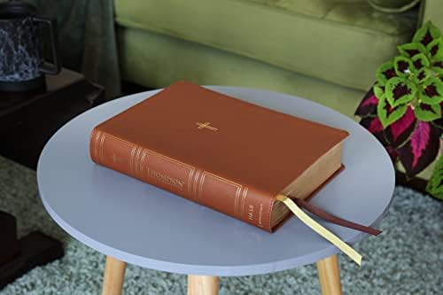 NASB, Thompson Chain-Reference Bible, Leathersoft, Brown, 1995 Text, Red Letter, Comfort Print by Zondervan