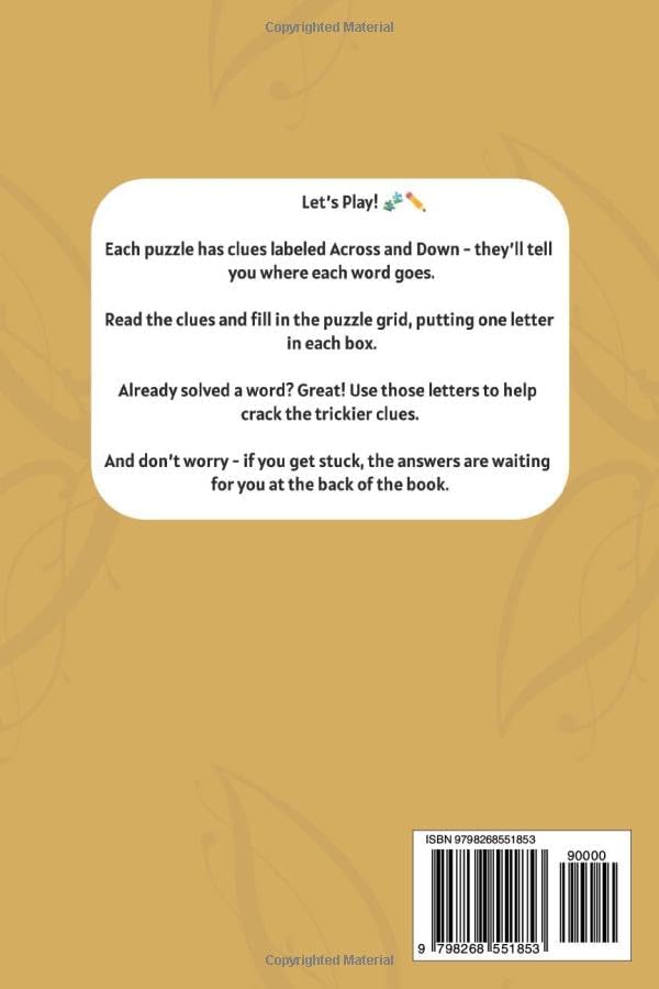 Romantasy Crossword: Puzzle Book for Girlies with Book Boyfriends | Romantic Fantasy Fun with Love, Kiss, Lust & More | 6x9 Inches, 120 Pages by Lucy Artworks