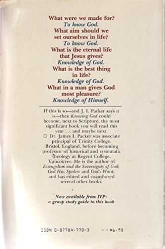 Knowing God by J. I. Packer