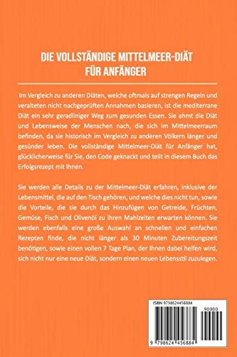 Die vollständige Mittelmeer-Diät für Anfänger auf Deutsch/ The complete Mediterranean diet for beginners in German (German Edition) by Charlie Mason