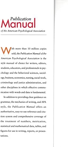 Publication Manual of the American Psychological Association by American Psychological Association