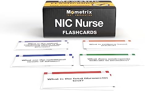 Neonatal Intensive Care Nursing Study Cards: NIC Nurse Review and Practice Test Questions for NICU Certification [Full Color Cards] by Mometrix