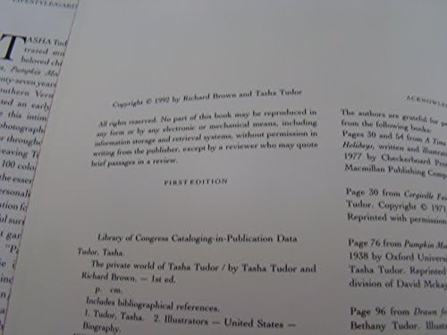 The Private World of Tasha Tudor by Tasha Tudor