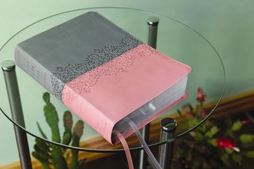 NIV, Quest Study Bible, Leathersoft, Gray/Pink, Comfort Print: The Only Q and A Study Bible by Christianity Today Intl.