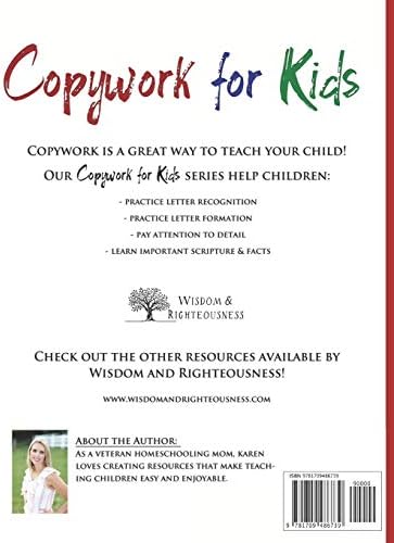 Copywork For Kids - Westminster Shorter Catechism: Beginner Dashed Print by Karen B. Gill