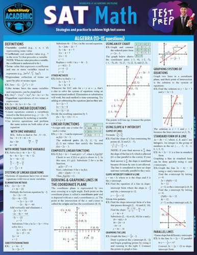 SAT Math Test Prep: a QuickStudy Laminated Reference Guide by Stephen Reiss