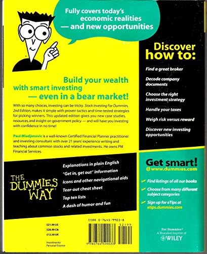Stock Investing for Dummies by Paul Mladjenovic
