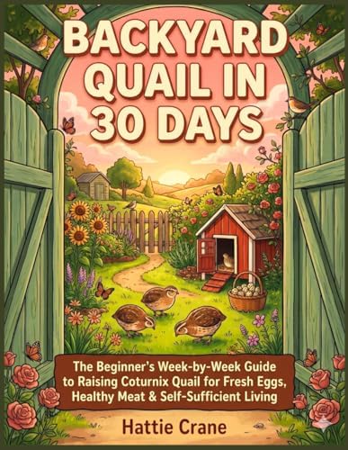 Backyard Quail in 30 Days: The Beginner's Week-by-Week Guide to Raising Coturnix Quail for Fresh Eggs, Healthy Meat, and Self-Sufficient Living — Plus How to Turn Your Flock into Income by Hattie Crane