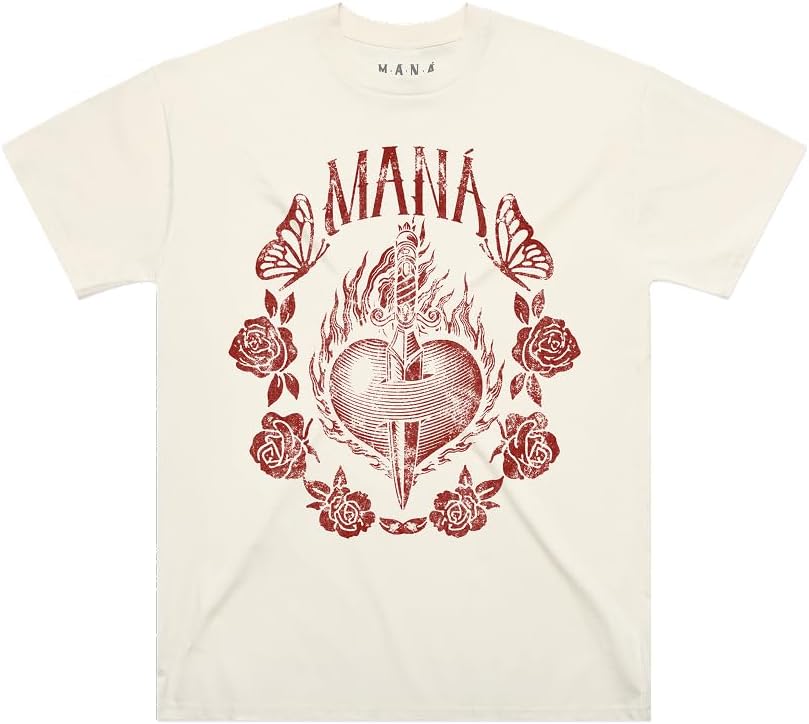MANÁ Official Tour Heart T-Shirt
