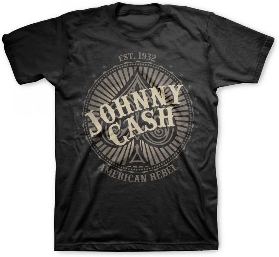Johnny Cash Unisex Adult Johnny Cash Official Merch American Rebel Short Sleeve Shirt