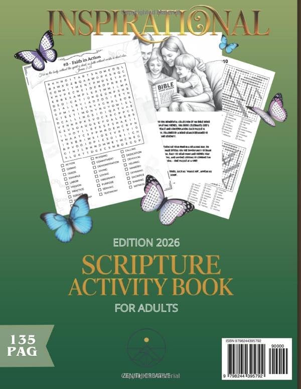 Large Print Bible Word Search: 100 Inspiring Puzzles for Adults & Seniors - Scripture Activity Book by ZENITH CREATIVE