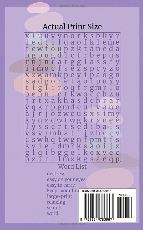 Word Search On-the-Go Volume One: 5"x 8" Travel Size Large Print Word Search Puzzle Book Take With You For Adults and Seniors With Easy to Read Printed Letters by Sheila Hinds