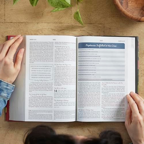 NKJV, The Woman's Study Bible, Cloth over Board, Pink Floral, Red Letter, Full-Color Edition: Receiving God's Truth for Balance, Hope, and Transformation by Thomas Nelson