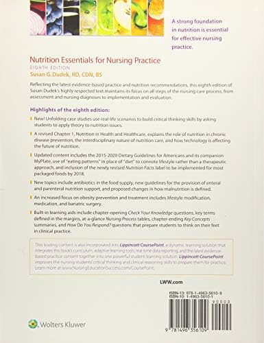 Nutrition Essentials for Nursing Practice by Susan Dudek