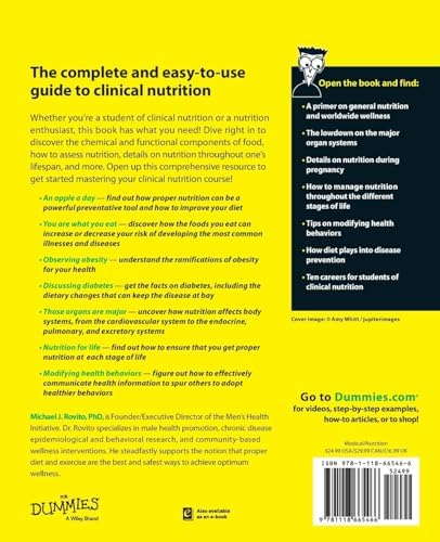 Clinical Nutrition For Dummies by Michael J. Rovito