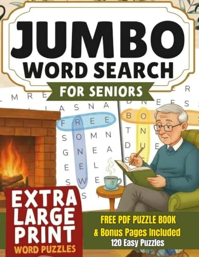 Jumbo Large-Print Word Search for Seniors: 120 Easy Puzzles + Solutions — One Puzzle Per Page (Large Print word Search For Adults and Seniors) by Mr. Milad Shariki