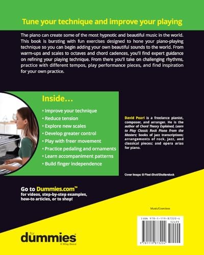 Piano Exercises For Dummies by David Pearl