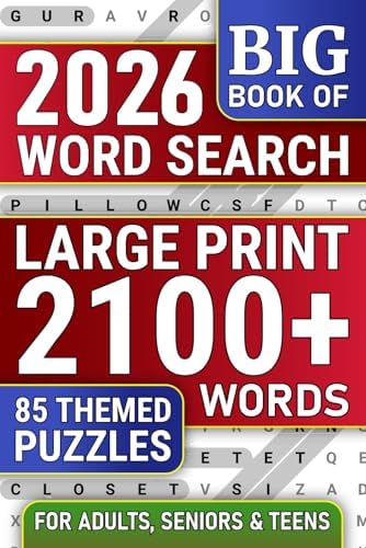 Big 2100+ Words, Word Search Large Print For Adults: Themed Word Find Puzzles Book For Seniors & Teens To Keep Mind Active, Fun Large Print Word Search With Solutions by Orion Puzzling