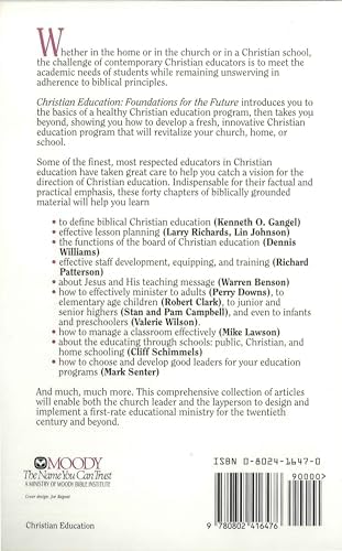 Christian Education: Foundations for the Future by Robert E Clark