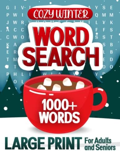 Large Print Winter Word Search for Adults: Over 1000 Cozy Winter and Christmas Themed Words to Find for Adults & Seniors in Easy to Read Font by Stuart M. Reid