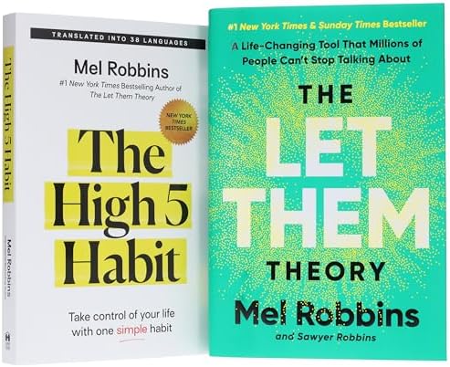 Mel Robbins 2 Books Collection Set, The Let Them Theory and The High 5 Habit (Dragon Ball) by Mel Robbins