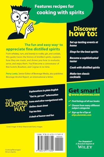Whiskey and Spirits For Dummies by Perry Luntz