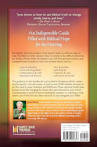 Counseling Through Your Bible Handbook: Providing Biblical Hope and Practical Help for 50 Everyday Problems by June Hunt