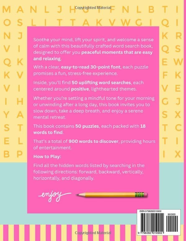 30 Font Word Search For Seniors: Easy And Relaxing Searches / Extra Large Print / Jumbo Letters To Read / 50 Calming Themed Puzzles / Adults - Elderly Senior Citizen (Jumbo Font Word Searches) by Lexi Letterly Wordsworth