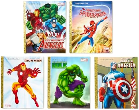 Marvel Super Heroes Little Golden Book Library: 5-Book Boxed Set: Spider-Man, Hulk, Iron Man, Captain America, The Avengers by Various