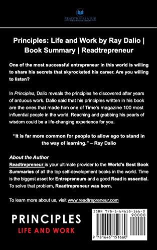 Summary of Principles: Life and Work by Ray Dalio by Readtrepreneur Publishing