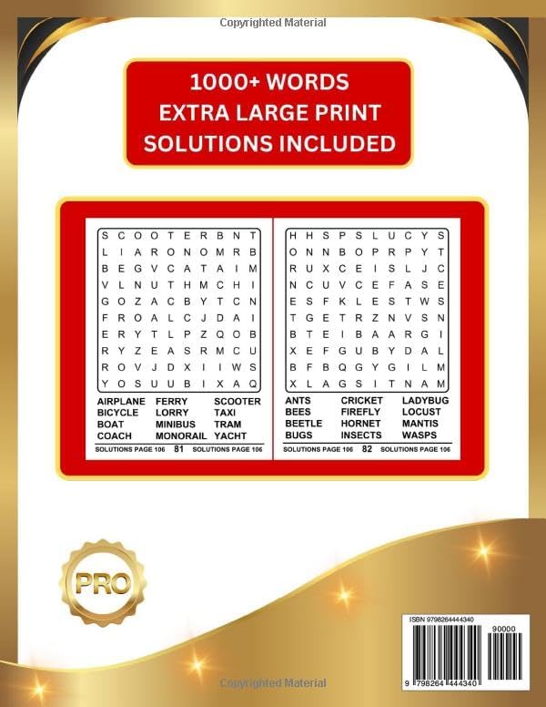 WORD SEARCH (JUMBO PRINT) PUZZLE BOOK FOR ADULTS & SENIORS: 1000+ EXTRA LARGE PRINT WORDS - (30 PT FONT SIZE) WORD FIND PUZZLES - VOL 3 by PRO Publications