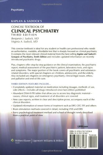 Kaplan and Sadock's Concise Textbook of Clinical Psychiatry, 3rd Edition by M.D. Sadock, Benjamin James