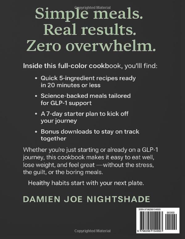 Easy & Fast GLP-1 Diet Cookbook:: “A Beginner’s GLP-1 Diet Cookbook with Quick 5-Ingredient Recipes in 20 Minutes to Lose Weight, Control Cravings, ... Cookbooks for Weight Loss & Flavorful Living) by Damien Joe Nightshade