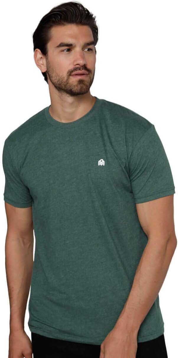 Mens T Shirts Soft Cotton Crew Neck Athletic Fit Casual Tees S-4XL