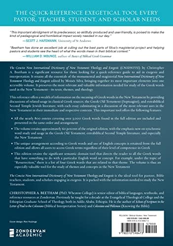 The Concise New International Dictionary of New Testament Theology and Exegesis by Zondervan