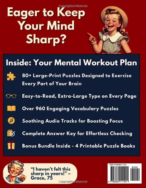 Word Search for Seniors Large Print: 80 Themed Word Find Puzzles in Big Font for Elderly Adults (Cognitive Games for Seniors) by Randolph Riddleton