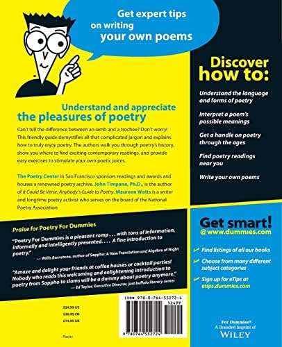 Poetry For Dummies (For Dummies Series) by The Poetry Center