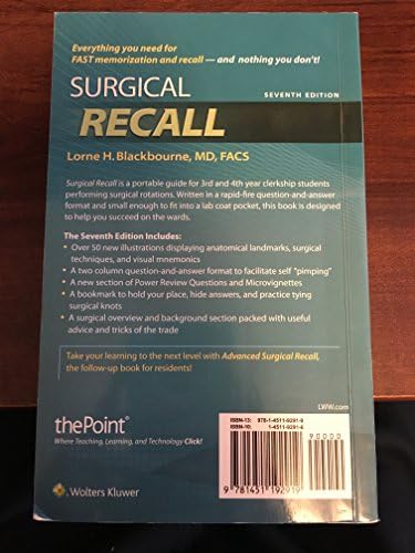 Surgical Recall by Lorne H. Blackbourne