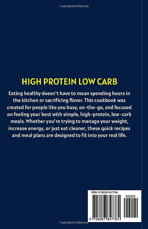High Protein Low Carb Cookbook for Busy People: Quick, Delicious Recipes to Stay Fit, Burn Fat, and Slim Your Waistline (Timeless Nutrition: For Every Stage of Life) by Vera V. Janson