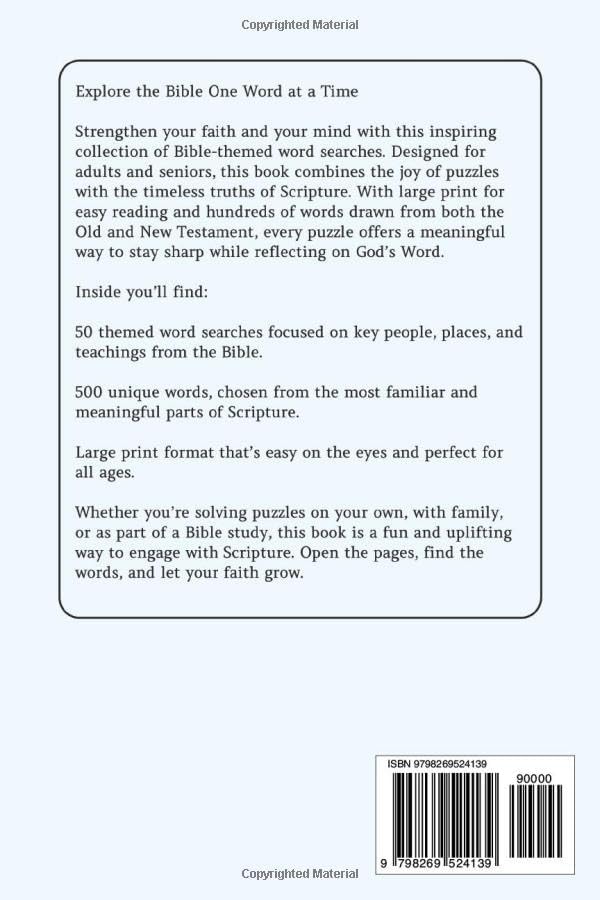Bible Word Search - Biblical Word Searches in Large Print for Adults and Seniors by Victoria Blush