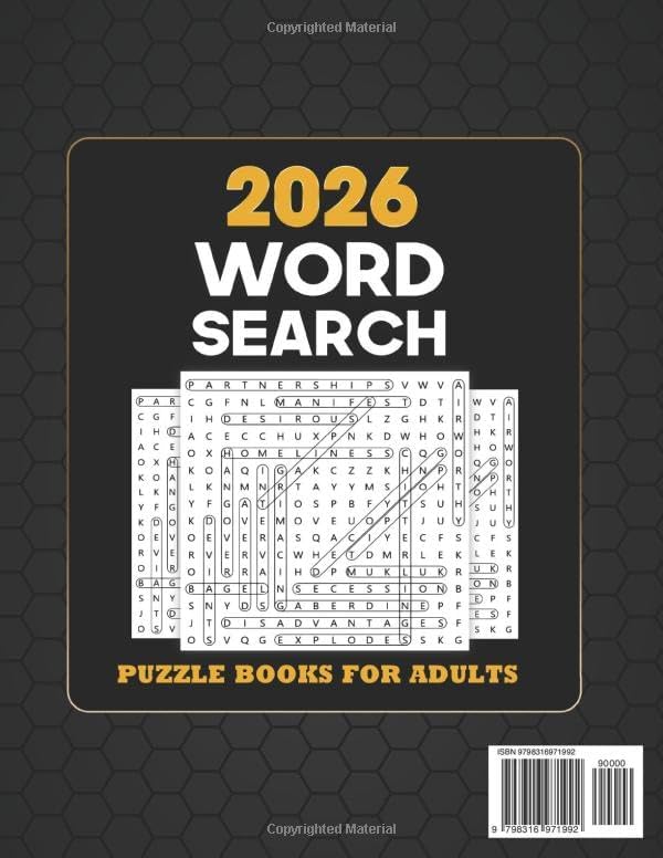 BIG 4000 Word Search Puzzle Book for Adults: Large Print, Anti-Eye Strain for Seniors, Relaxation and Mindful Challenges by Elowen Publisher