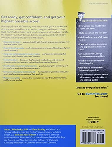 AP Chemistry For Dummies (For Dummies Series) by Peter J. Mikulecky