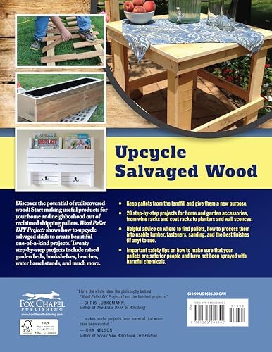 Wood Pallet DIY Projects: 20 Building Projects to Enrich Your Home, Your Heart & Your Community (Fox Chapel Publishing) Make One-of-a-Kind Useful Items for Your Home and Garden from Reclaimed Wood by Stephen Fitzberger