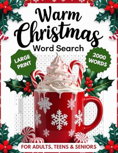 Christmas Word Search for Adults, Teens & Seniors Large Print: Fun and Relaxing Holiday Puzzle Book | 8.5x11 Size by NK Publishing
