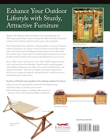 How to Make Outdoor & Garden Furniture: Instructions for Tables, Chairs, Planters, Trellises & More from the Experts at American Woodworker (Fox Chapel Publishing) 22 Decorative Step-by-Step Projects by Randy Johnson