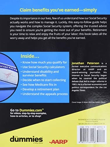 Social Security For Dummies by Jonathan Peterson