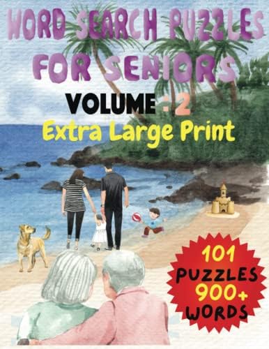 Word Search Puzzles for Seniors: Extra Large Print:Volume 2 by Garb Media Group