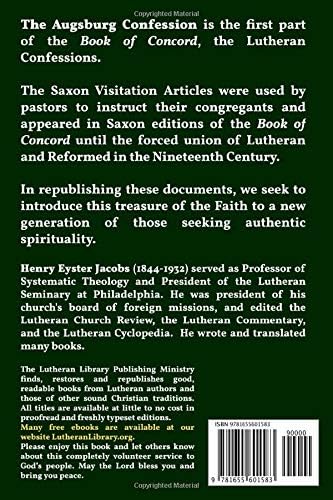 The Augsburg Confession: With The Saxon Visitation Articles by Martin Luther